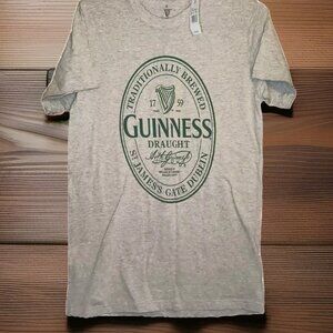 Guinness Beer Gray T-Shirt Dublin Ireland Size Small - NEW W/ TAGS !
